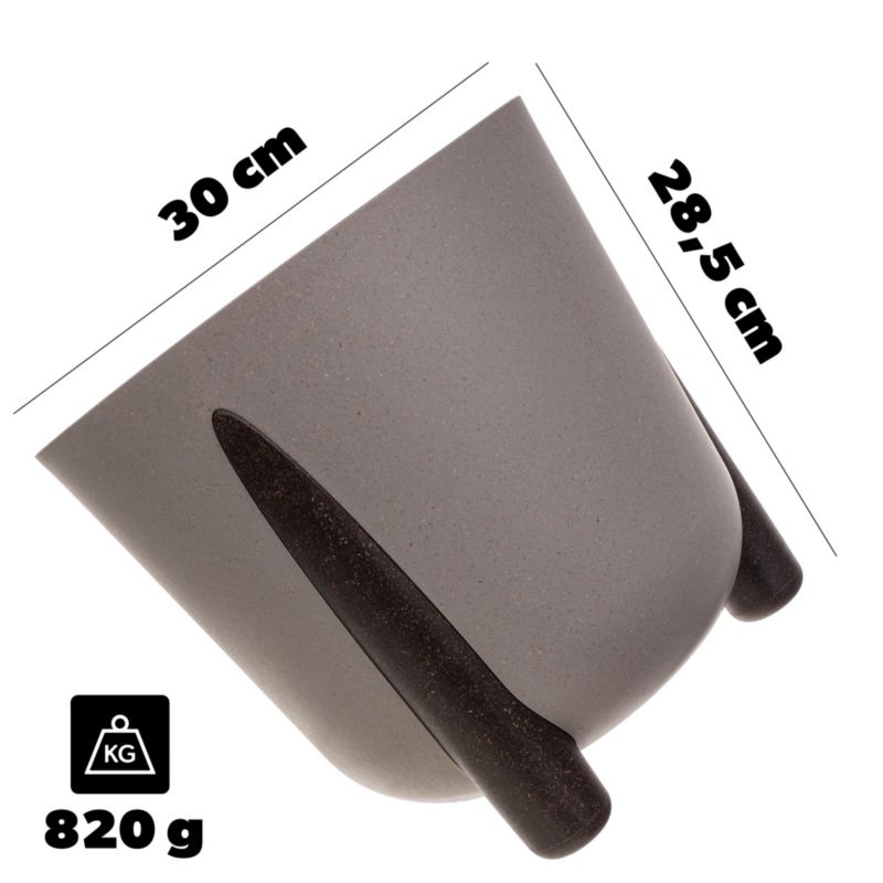 Doniczka KADAX Donica Na Kwiaty Eco Osłonka Nóżki Z Wkładem 30cm szara 1szt.