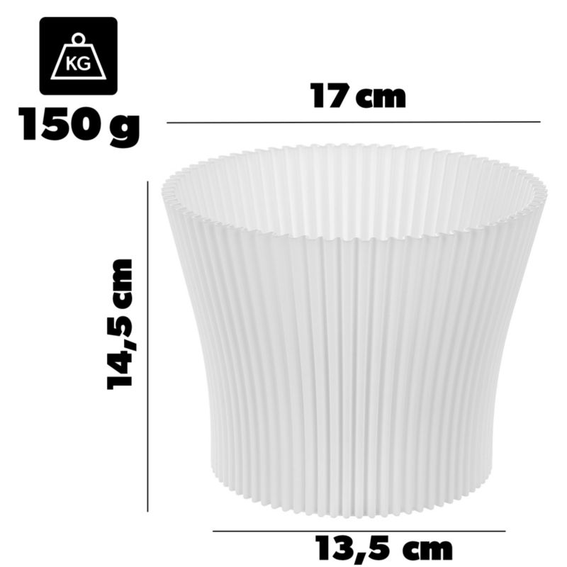 Doniczka KADAX Lotos DLO17 17cm biały 1 szt.