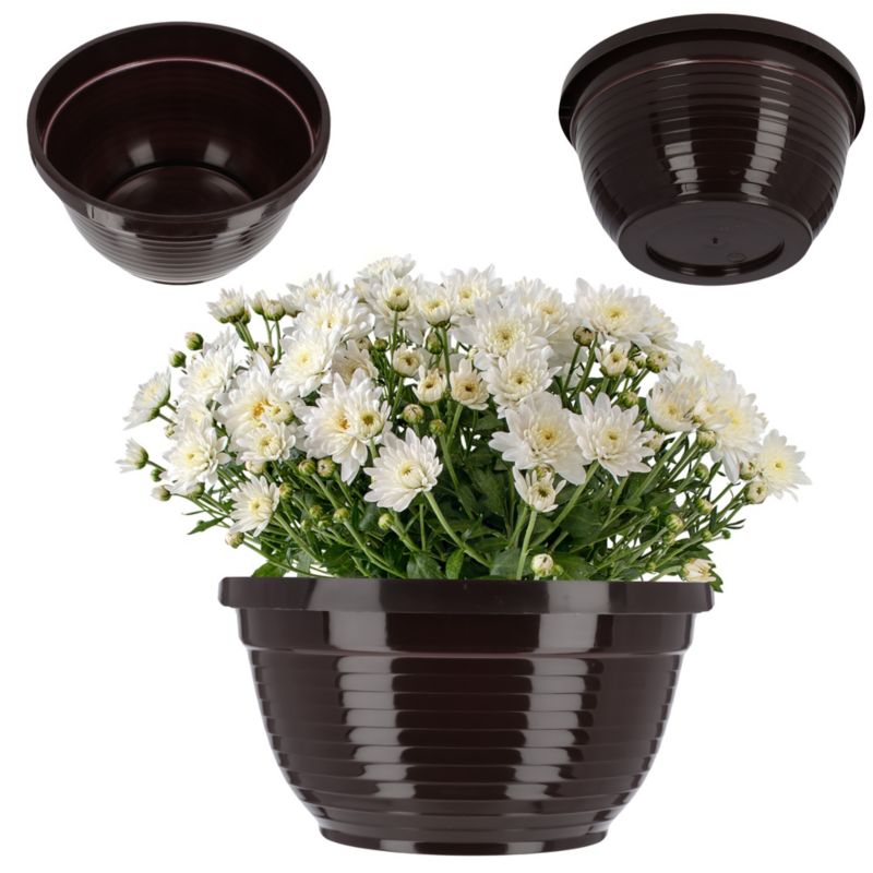 Doniczka KADAX Na cmentarz Plastikowa Nagrobkowa misa cmentarna 26cm 1szt.