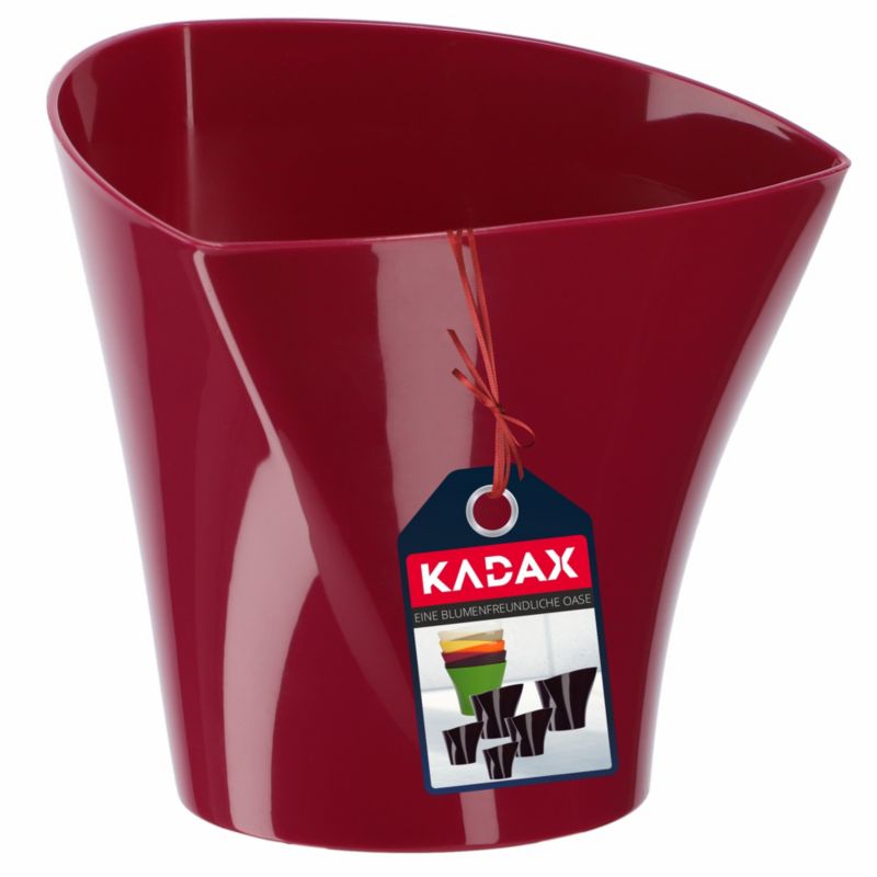 Doniczka KADAX Osłonka Donica 15 cm Na Kwiaty Asymetryczna Amarant Do Salonu 1 szt.
