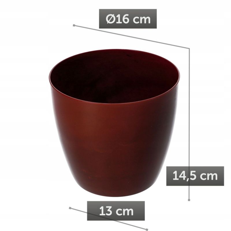 Doniczka KADAX Osłonka Donica 16cm Na Kwiaty Czerwona marmur Salon Kwietnik 1 szt.