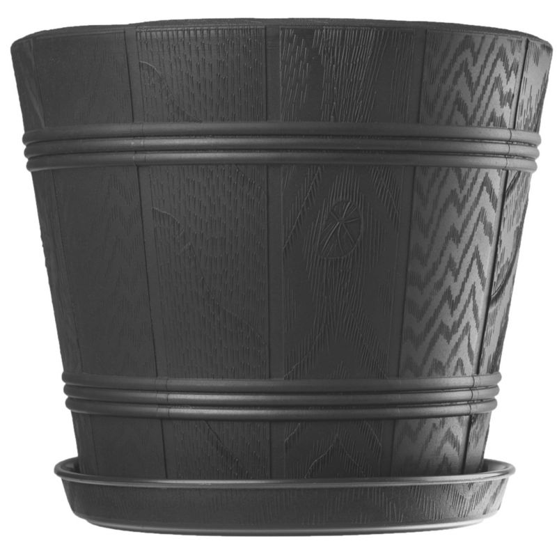 Doniczka KADAX Osłonka Donica Z Podstawką Grafit 26cm 1 szt.