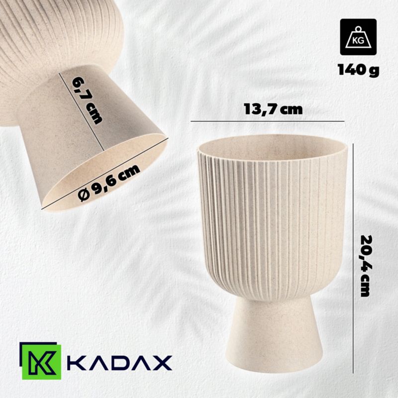 Doniczka KADAX Osłonka Gazon Kwietnik 14cm Beżowa 1szt.