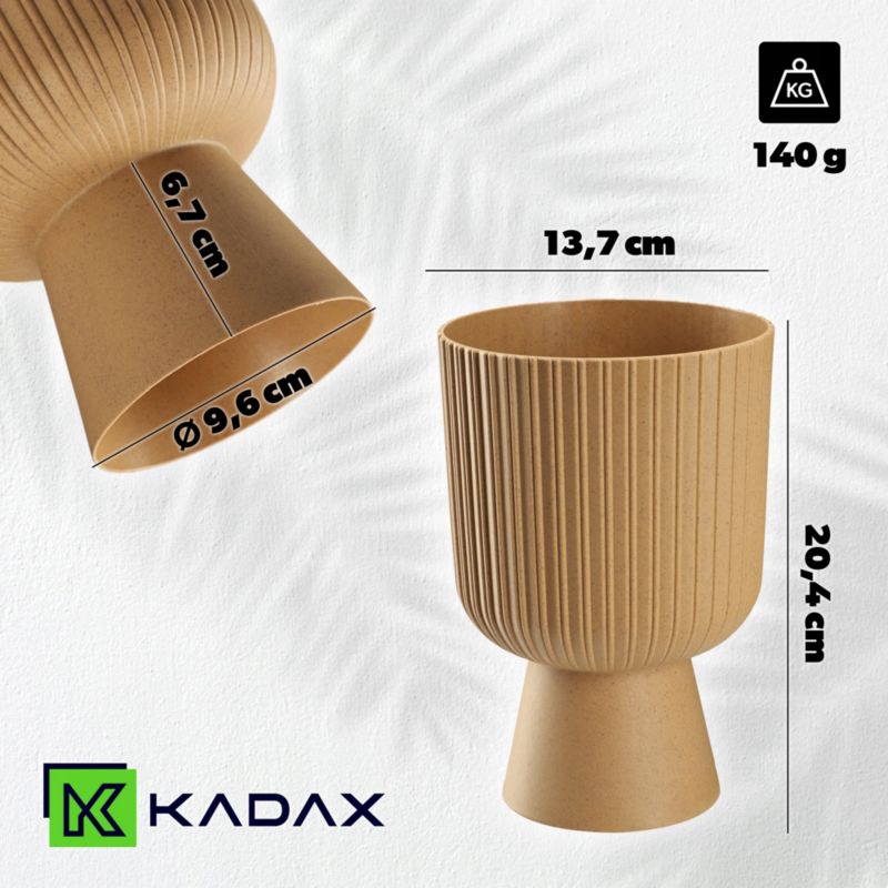 Doniczka KADAX Osłonka Gazon Kwietnik 14cm Brązowa 1szt.