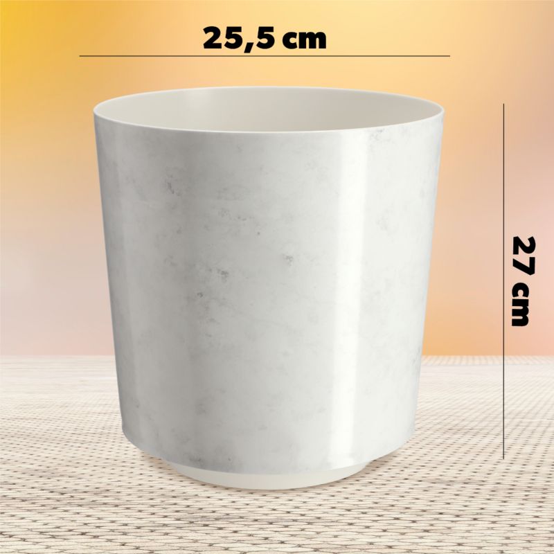 Doniczka KADAX Osłonka Na Doniczkę Biały marmur 25x27cm 1szt.