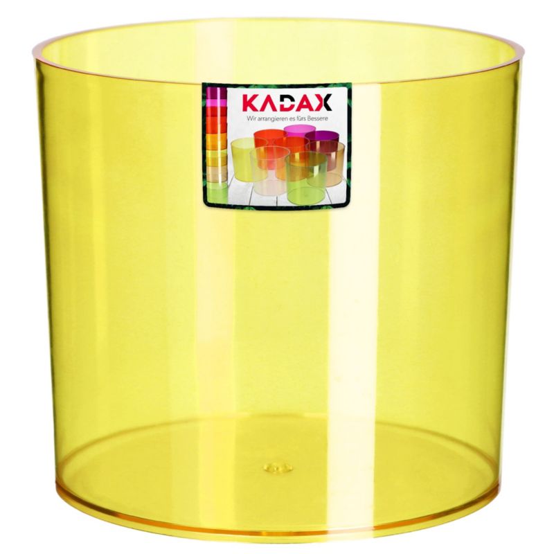 Doniczka KADAX Osłonka Na Kwiaty Okrągła Żółta 14cm 1 szt.