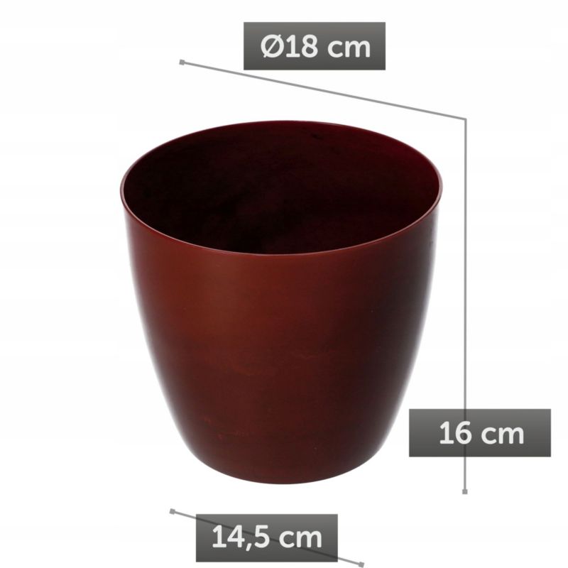 Doniczka KADAX Osłonka Na Kwiaty Rośliny Czerwona 18 cm 1 szt.