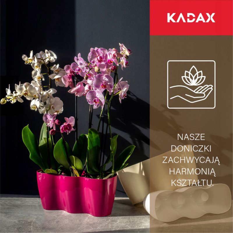 Doniczka KADAX Osłonka Na Storczyk Kwiaty Biała 35cm 1 szt.