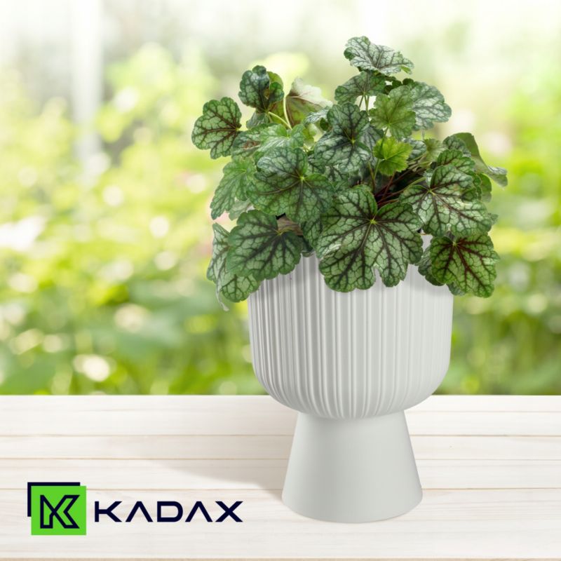 Doniczka KADAX Osłonka Plastikowa Gazon 14cm Biała 1szt.