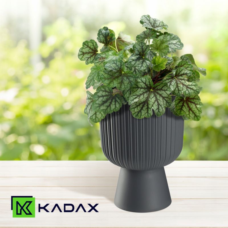 Doniczka KADAX Osłonka Plastikowa Gazon 18cm szara 1szt.