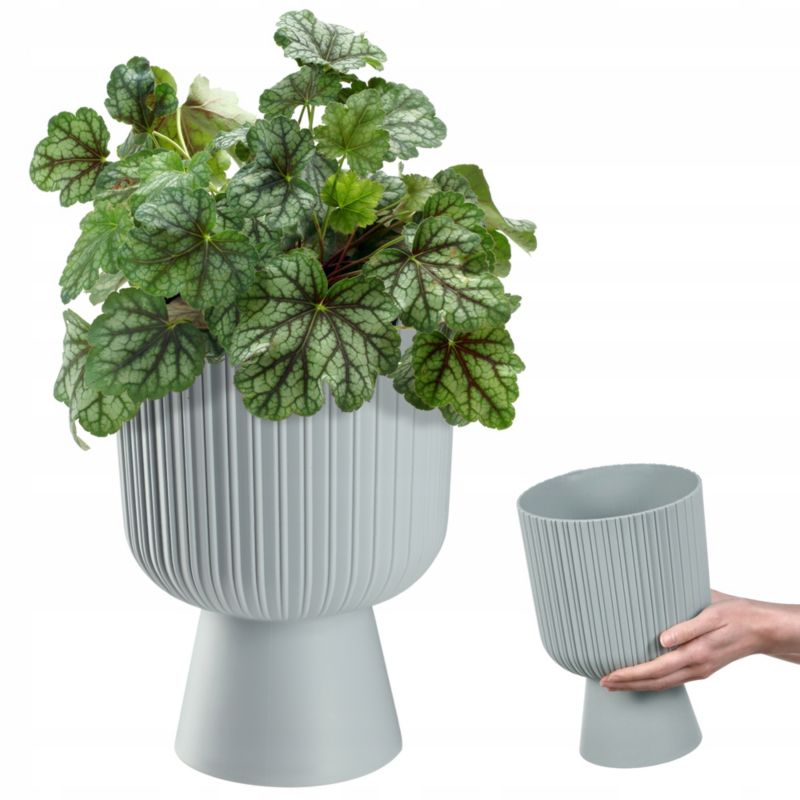 Doniczka KADAX Osłonka Plastikowa Gazon 18cm szara 1szt.