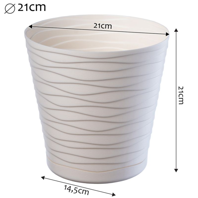 Doniczka KADAX Osłonka Z Podstawką Donica  21cm 1 szt.