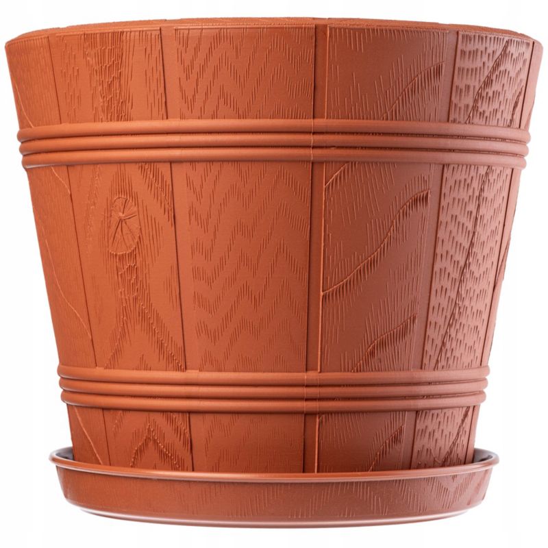 Doniczka KADAX Osłonka Z Podstawką Donica Terakota 26cm 1 szt.