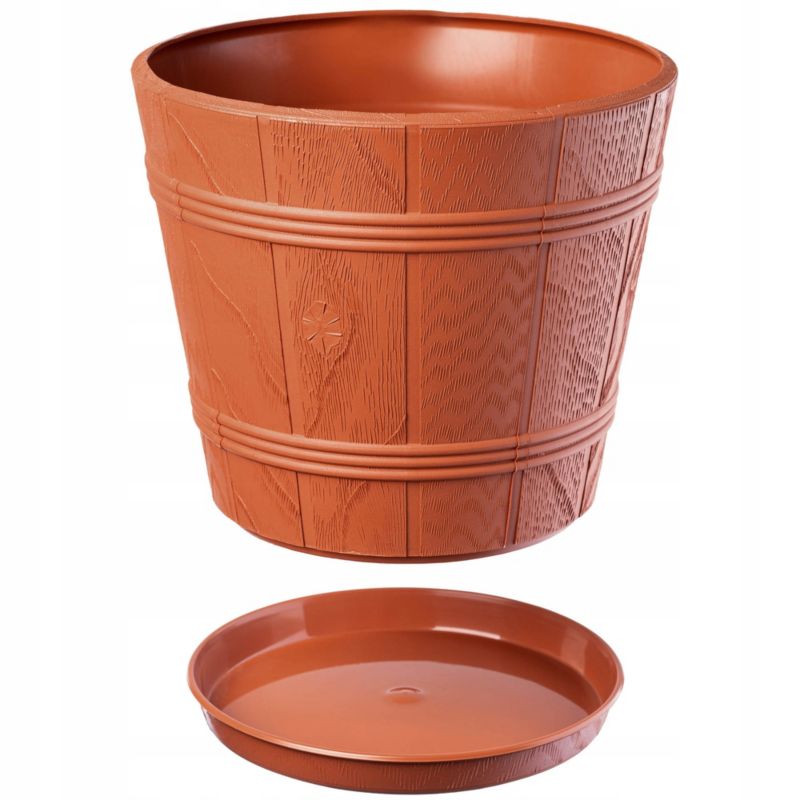 Doniczka KADAX Osłonka Z Podstawką Donica Terakota 26cm 1 szt.