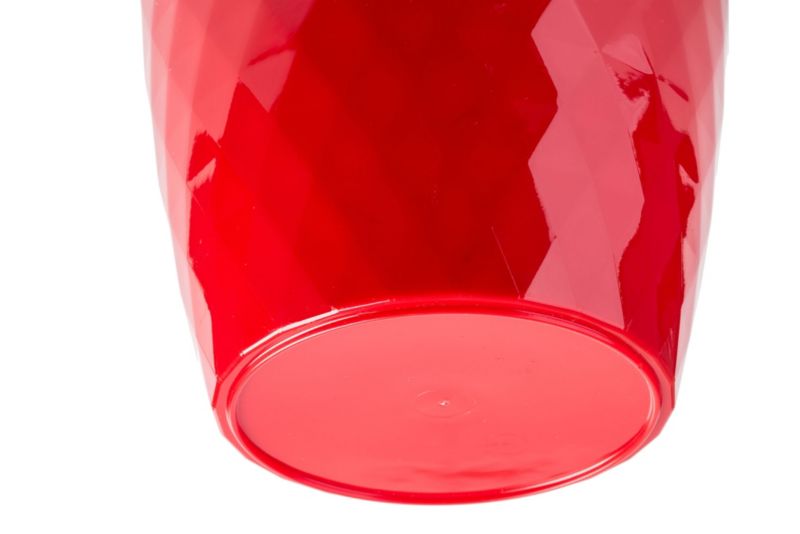 Doniczka KADAX Plastikowa Z Podstawką Donica Osłonka Kwiaty 16cm Czerwona 1 szt.