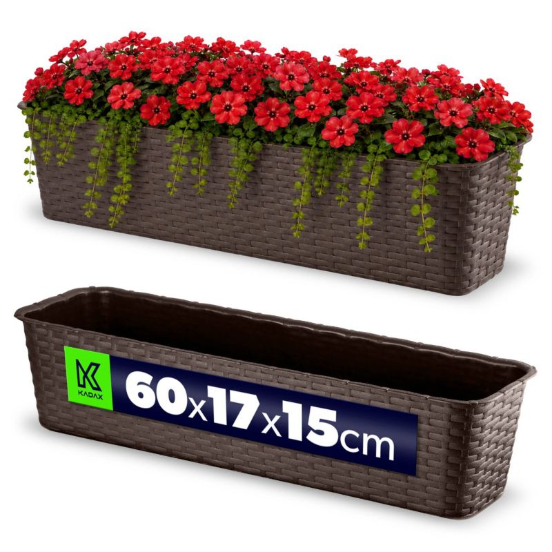 Doniczka KADAX Skrzynka Balkonowa 60cm Rattan 1szt.