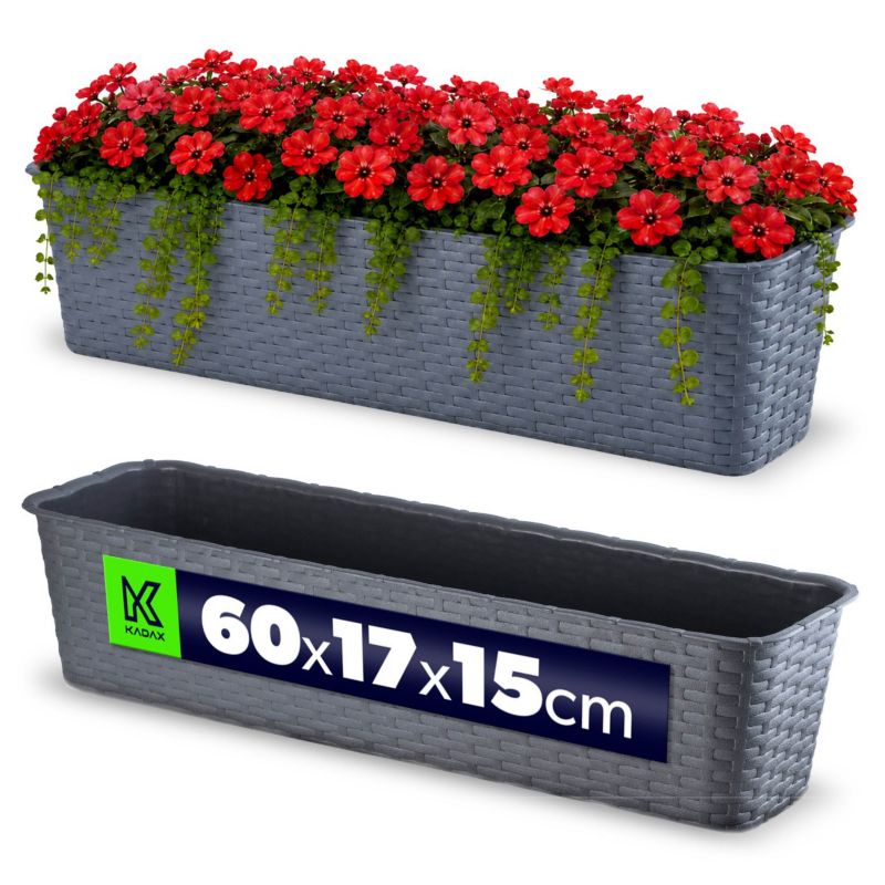 Doniczka KADAX Skrzynka Balkonowa 60cm Rattan 1szt.