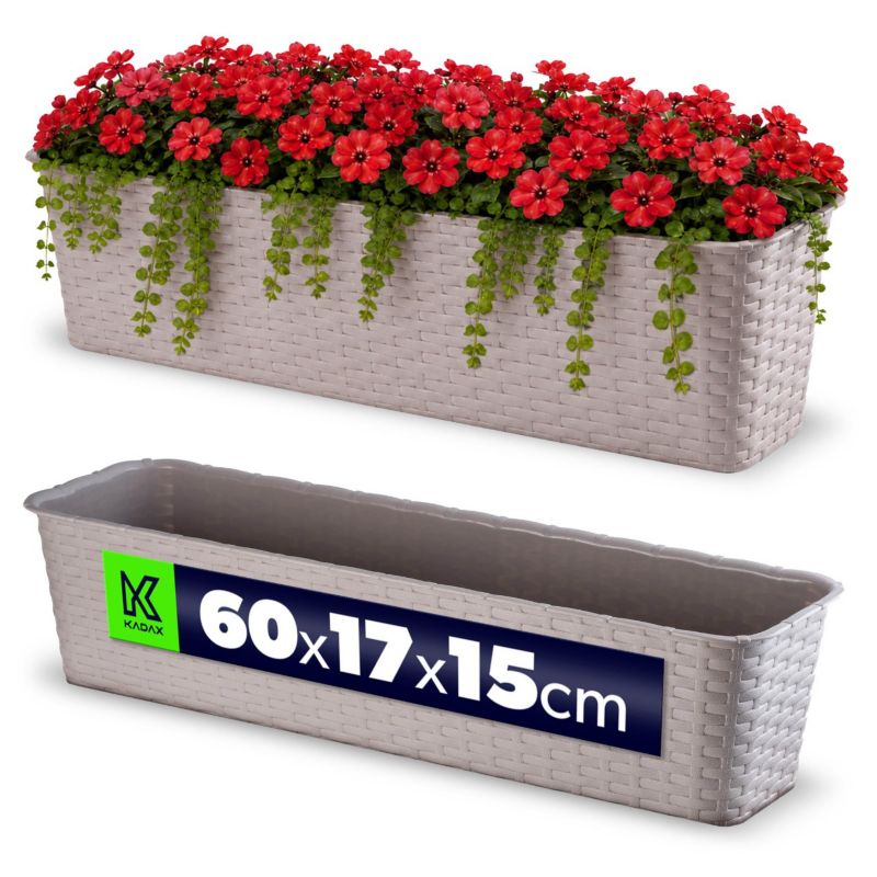 Doniczka KADAX Skrzynka Balkonowa 60cm Rattan 1szt.