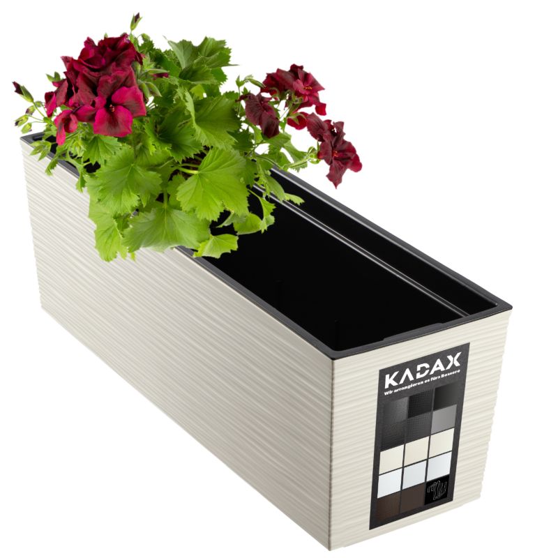 Doniczka KADAX Skrzynka Balkonowa + Wkład 19x56cm Krem 1szt.