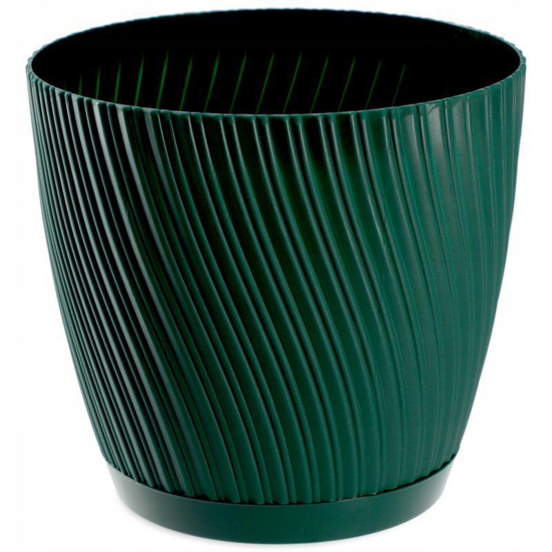Doniczka KADAX Z Podstawką 13cm Plastikowa Zielona 1szt.