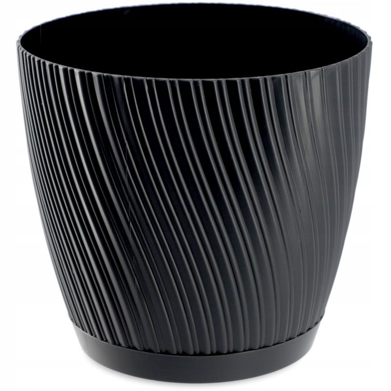 Doniczka KADAX Z Podstawką 15cm Plastikowa szara 1szt.