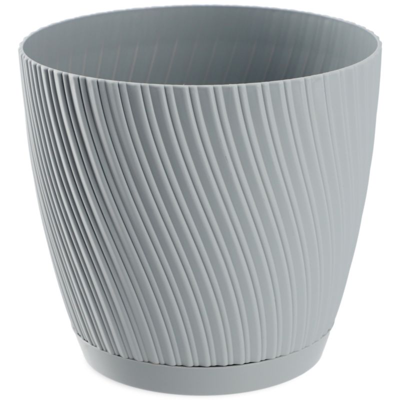 Doniczka KADAX Z Podstawką 23cm Plastikowa szara 1szt.