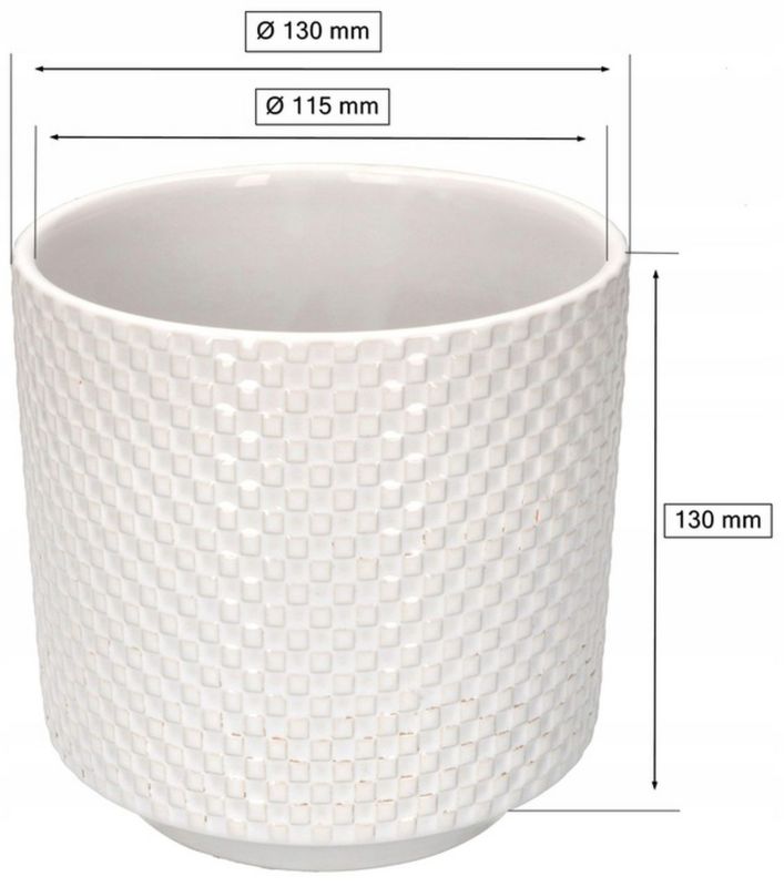 Doniczka KOTARBAU 12 cm ceramika szkliwiona 4 szt.