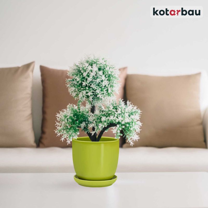 Doniczka KOTARBAU 13 cm ceramiczna podstawka 2 szt.