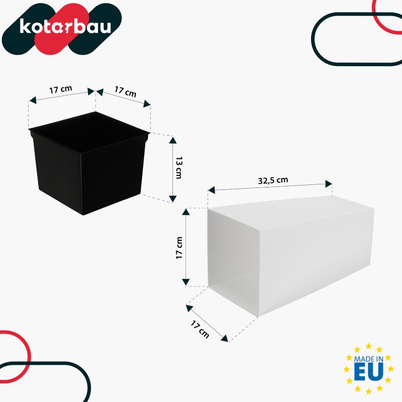 Doniczka KOTARBAU 170x170x325 mm urbi square biała z wkładem 1 szt.