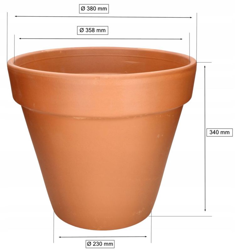 Doniczka KOTARBAU 39 cm ceramiczna terakota 1 szt.