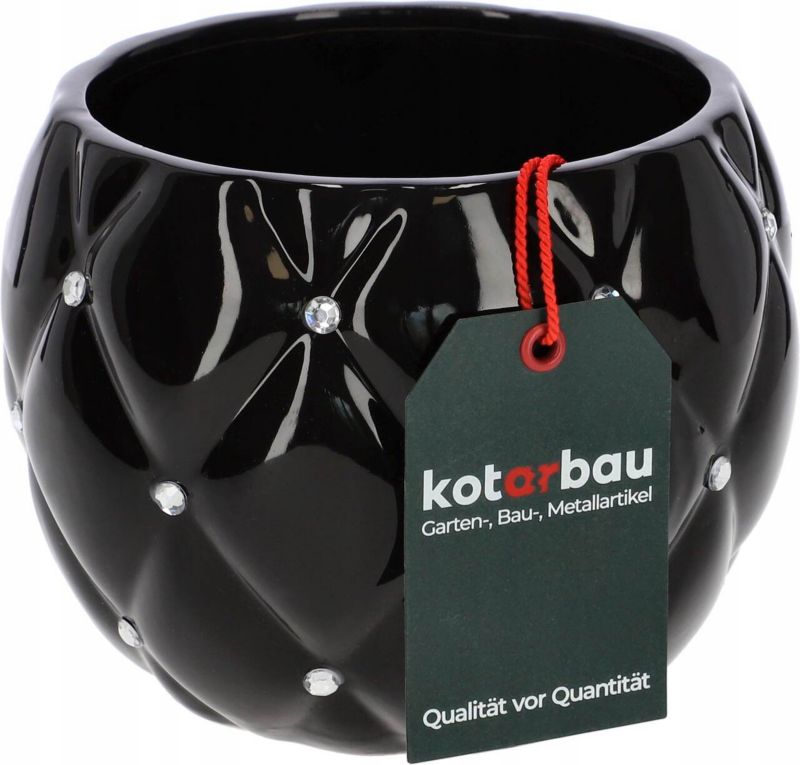 Doniczka KOTARBAU glamour ceramiczna czarna 1 szt.