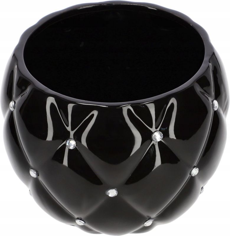Doniczka KOTARBAU glamour ceramiczna czarna 1 szt.