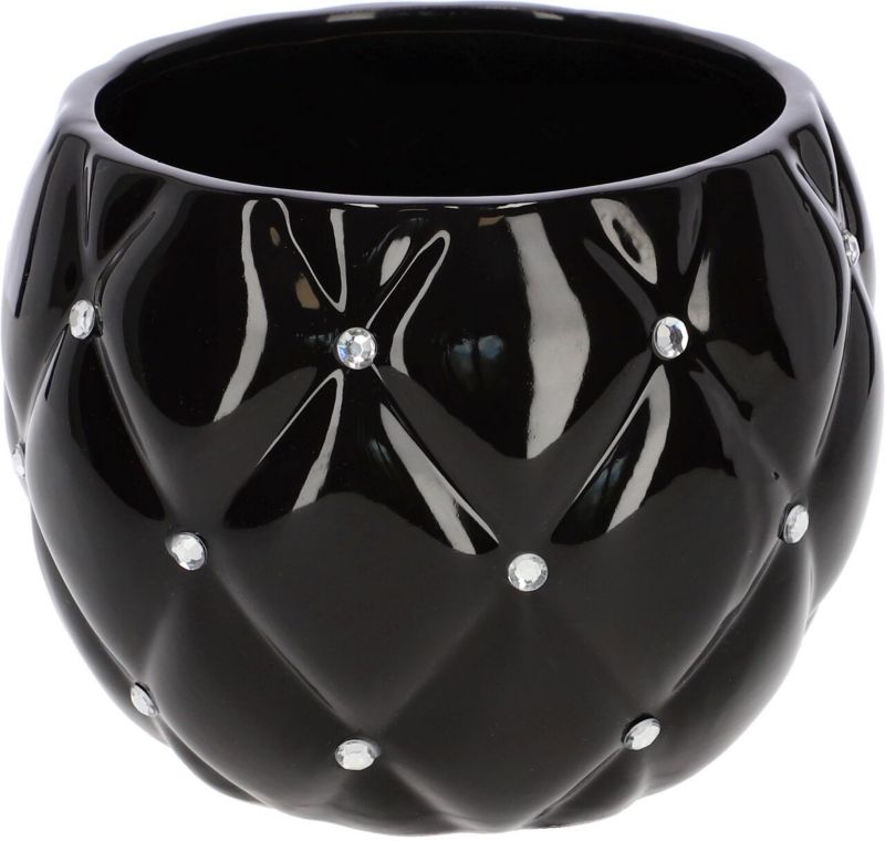 Doniczka KOTARBAU glamour ceramiczna czarna 2 szt.
