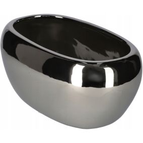 Doniczka KOTARBAU podłużna ceramiczna 270 mm srebrny 1 szt.