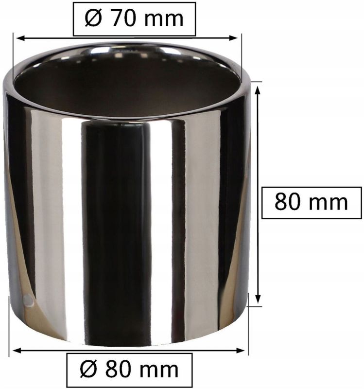 Doniczka KOTARBAU srebrna ceramiczna połysk 80 mm 2 szt.