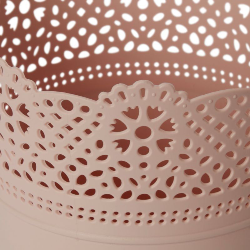Doniczka Lace 18 cm różowa