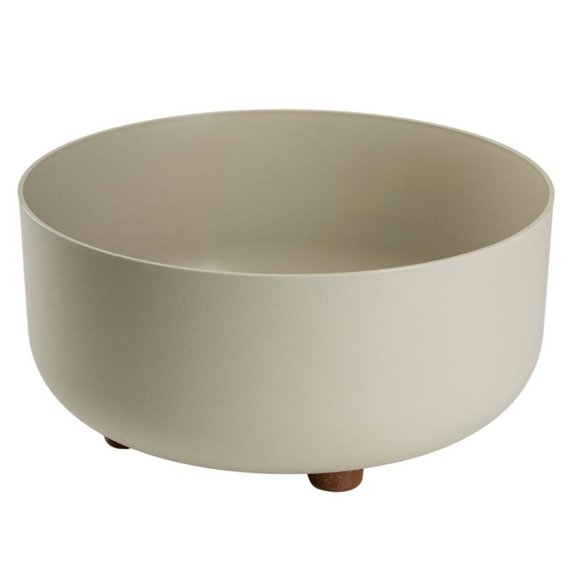 Doniczka misa TERRA HowHomely plastikowa beżowa na nóżkach 29,7 cm 1 szt.
