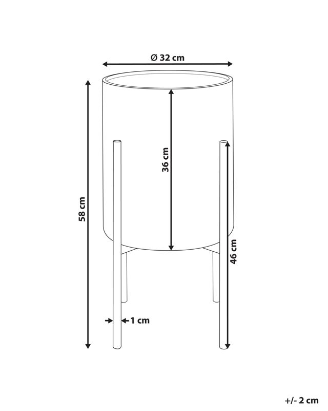 Doniczka na nóżkach Serotina Metal Czarny 1 szt.