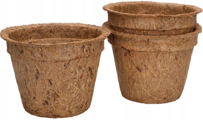 Doniczka naturalna KOTARBAU z włókna kokosowego 12 cm 3 szt.