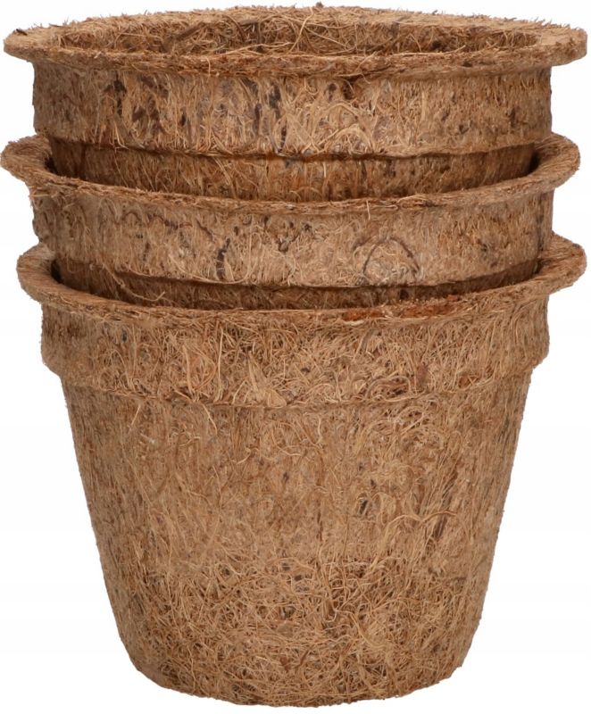 Doniczka naturalna KOTARBAU z włókna kokosowego 12 cm 3 szt.
