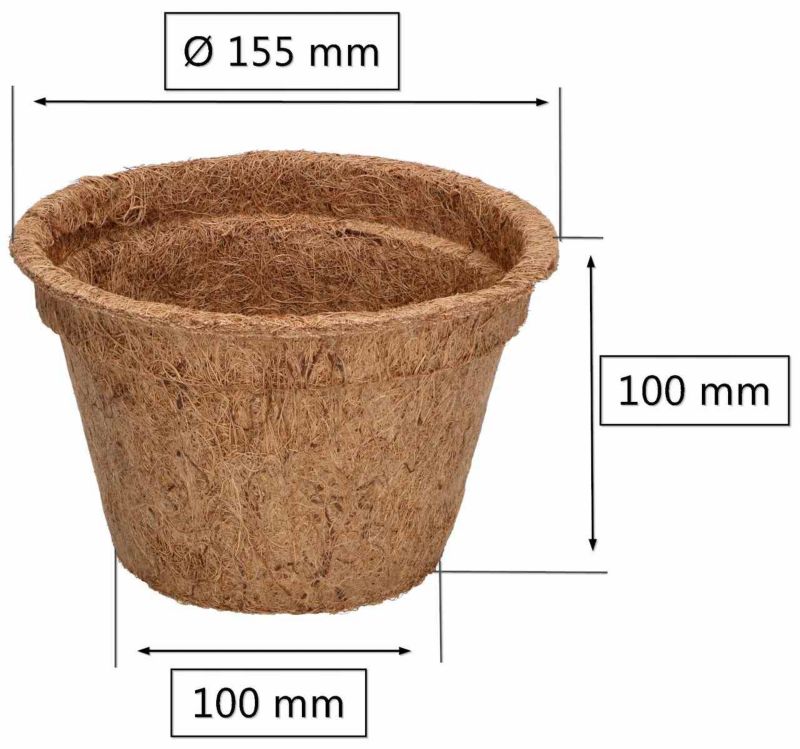 Doniczka naturalna KOTARBAU z włókna kokosowego 15,5 cm 3 szt.