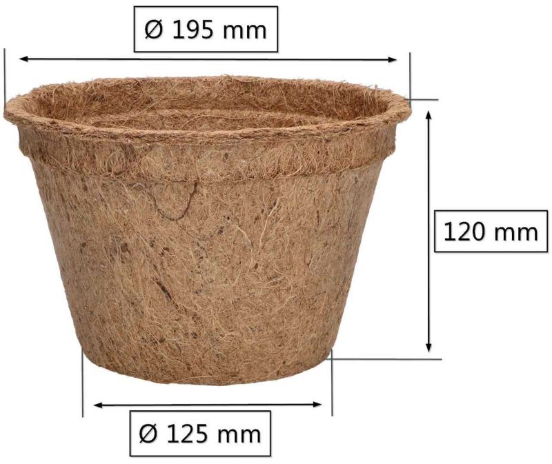 Doniczka naturalna KOTARBAU z włókna kokosowego 19,5 cm 1 szt.