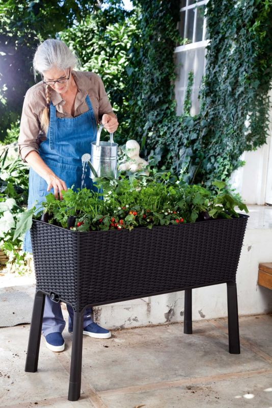 Doniczka ogrodowa Keter Easy Grow 114x49,3x75,7cm 120l Grafitowa 1 szt.