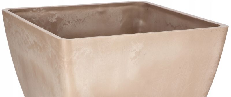 Doniczka ogrodowa KOTARBAU donica osłonka kompozytowa z podstawką 28 cm beżowa 1 szt.