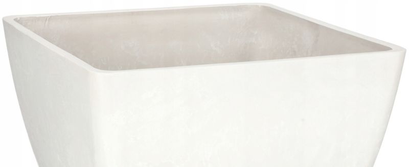 Doniczka ogrodowa KOTARBAU donica osłonka kompozytowa z podstawką 28 cm biała 1 szt.