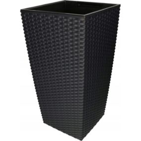 Doniczka ogrodowa KOTARBAU rattan z wkładem antracyt 29x29 cm 1 szt.