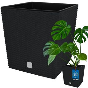 Doniczka ogrodowa KOTARBAU rattan z wkładem antracyt 40x40 cm 1 szt.