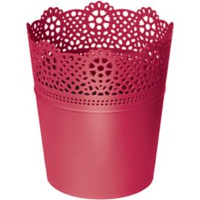 Doniczka Prosperplast Lace fi 13,5 cm malina