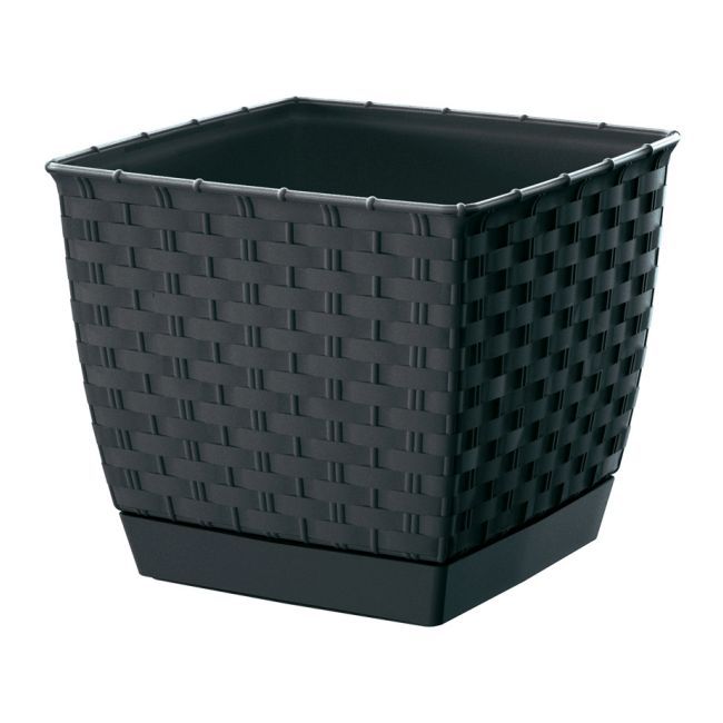 Doniczka Ratolla Square antracyt 19 cm