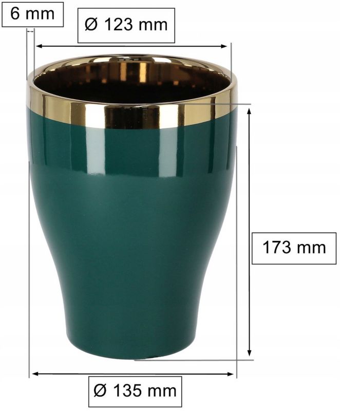 Doniczka szkliwiona KOTARBAU 123 mm ceramika 2 szt.